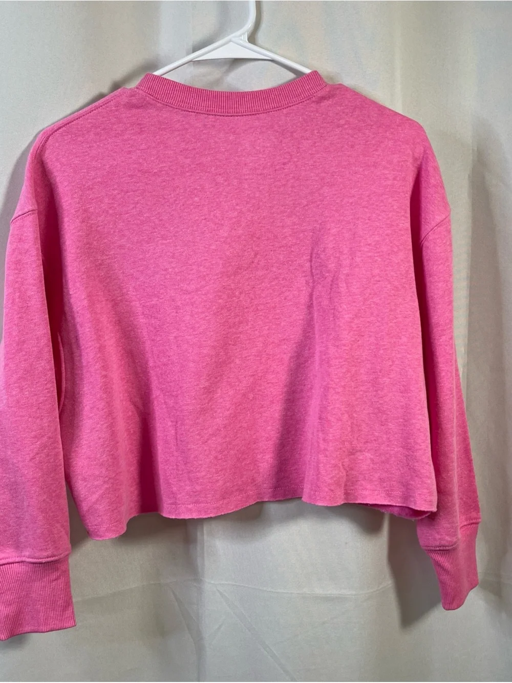 Justice Girls Cropped Sweatshirt Pink Size Small (7/8)